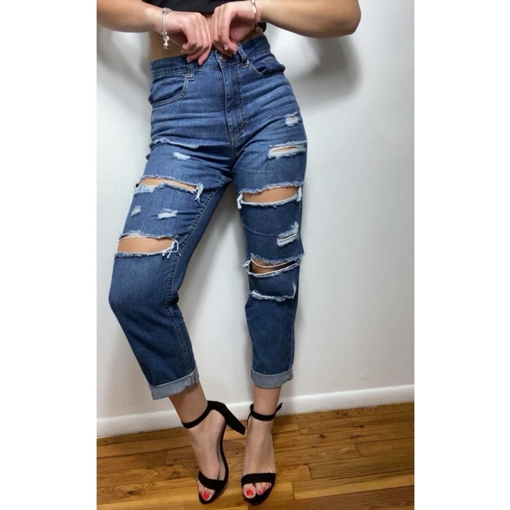 HIGH WAIST BOYFRIEND JEANS
